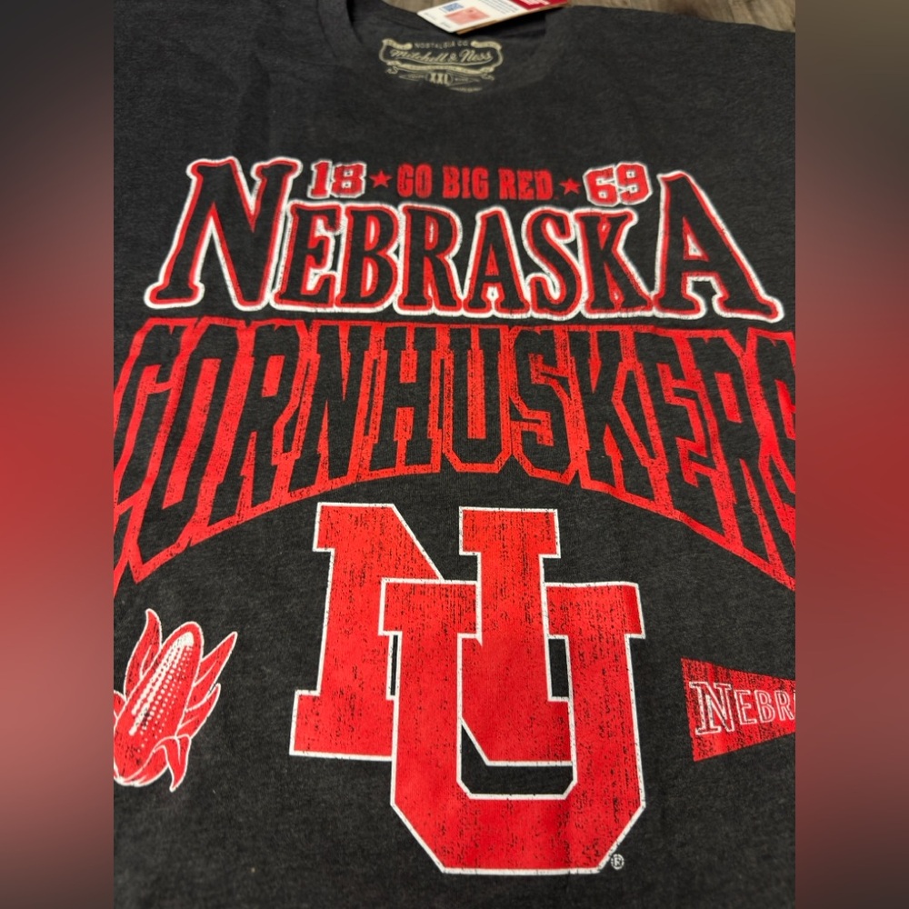 NWT Nebraska Huskers Gray Heritage Scholar‎ T-Shirt Size XXL MSRP $42 - Picture 4 of 6